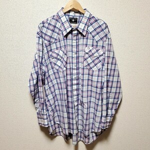 B70◆USA製 Flying Ranchwear by Ruddock Mfg Company 長袖 ウエスタンシャツ sizeXXXL 中古 USED 古着 ビッグサイズ オーバーサイズ