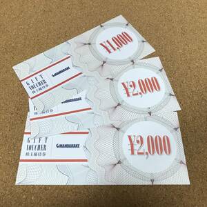 2024年・まんだらけ株主優待券 5000円分（2000円券x2枚+1000円券x１枚）