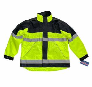 [3010] new goods the truth thing America Police jacket HIGH VIZ( height visibility ) traffic off .sa- highway Patrol Police use US:M