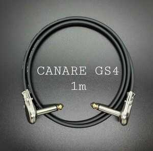 新品★送料無料【1m】軽量CANAREカナレGS4★薄型LL型プラグ★ギターベースウクレレシールドケーブルパッチケーブル★極細外径4mm省スペース