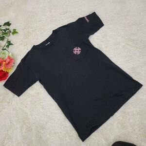 クロムハーツ　ピンク×ブラック　かっこいい　Tシャツ　半袖　トレーナー
