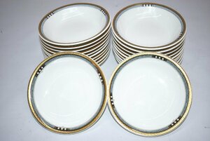 ☆Noritake（ノリタケ）20枚セット　サンクエトワールライン アールデコスタイル 小皿　ベリー皿径15cm×高さ3cm★10032