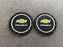 ★シボレー CHEVROLET★22★ドリンクホルダー　コースター　2個セット　直径70ｍｍ　シリコーン製　カップパッド_画像1