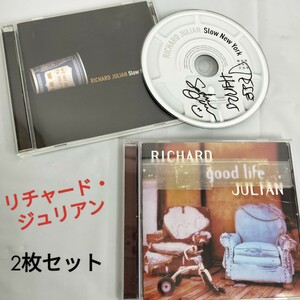 【希少】リチャード・ジュリアン Richard Julian サイン入り CD 「SLOW NEWYORK」国内盤/「GOOD LIFE」2枚セット ギター ギタリスト