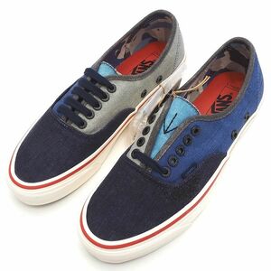 K04558 新品 Nigel Cabourn × VANS VAULT/OG AutheNtiC スニーカー【サイズ：26cm】Crazy Navy Mix ナイジェルケーボン バンズ ボルト