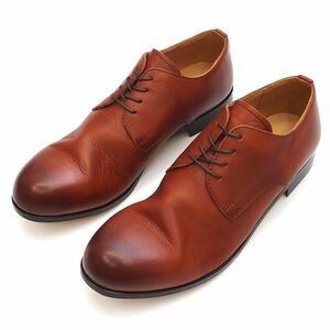 H04133 新品 PADRONE プレーントゥ レザーシューズ 【サイズ：41】 キャメル PU7358-2001-11C DERBY PLAIN TOE SHOES パドローネ 