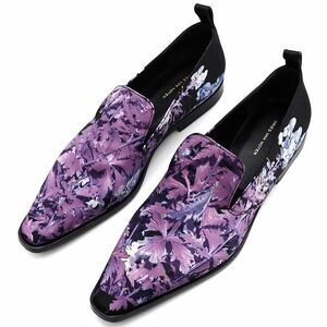 L04180 новый товар DRIES VAN NOTEN/ Loafer туфли без застежки [ размер :35] черный / лиловый обычная цена 80300 иен Dries Van Noten женский 