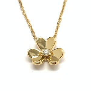 VanCleef&Arpels Van Cleef & Arpels VCARP0J100flivoru Mini model K18 yellow gold diamond necklace control RT35455