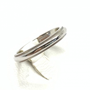 TIFFANY&Co. ティファニー ミルグレイン プラチナリング 指輪 アクセサリー ジュエリー PT950 5.4g サイズ11号 シンプル 管理RT34019