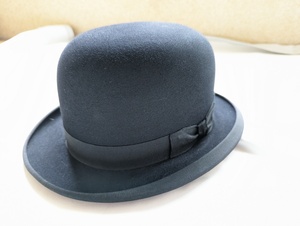 超美品 59cm STETSON 30sヴィンテージ ボーラーハット 