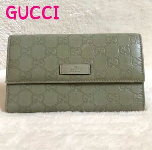 GUCCI グッチ シマ 長財布 三つ折り 正規品 レザー GUCCI長財布