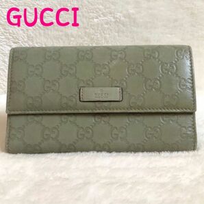 GUCCI グッチ シマ 長財布 三つ折り 正規品 レザー GUCCI長財布