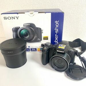 【ジャンク】SONY ソニー サイバーショット デジタルカメラ DSC-H50 レンズ 箱 説明書 通電 動作未確認 KD
