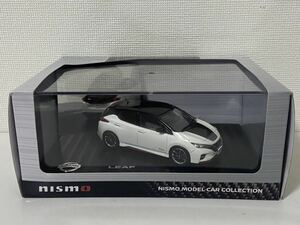 ディーラー特注 1/43 日産 リーフ ニスモ ボンネットカラーバージョン ブリリアントホワイトパール スーパーブラック カラーサンプル LEAF