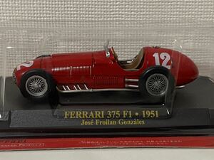 アシェット 1/43 フェラーリ 375 F1 1951 レッド #12 Hachette Ferrari Jose Froilan Gonzales