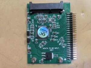 【HW50-32】【送料無料】mSATA SSD→IDE 44pin変換アダプター MSATA2IDE25/ジャンク扱い