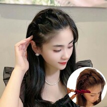 2本入 バレッタ 前髪ヘアクリップ サイドブロークヘア 前髪クリップ バネ小ヘアピン ヘアアクセサリー 編み込みヘアバレッタ_画像8