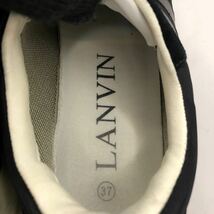 LANVIN ランバン スニーカー ブラック ナイロン スエード サイズ37 厚底シューズ 靴 レディース 革_画像4