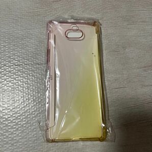 Xperia 8 ケース カバー ソフトケース tpu ピンク イエロー グラデーション