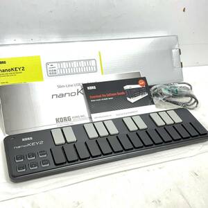 (志木)箱付き★KORG/コルグ nanoKEY2 Slim-Line USB Keybord キーボード DTM DAW MIDI 楽器 器材 コントローラー PC 作曲 (o)