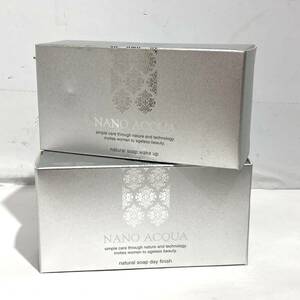 (志木)【未使用】NANO ACQUA/ナノアクア ナチュラルソープ 2個セット ウェイクアップ/デイフィニッシュ 100g×2 洗顔料 石けん