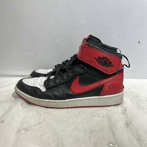 (志木)NIKE/ナイキ Air Jordan 1 エアジョーダン ハイ フライイーズ ブラック/ジム レッド-ホワイト 28cm CQ3835-001 黒 赤 白 (o)