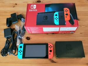 【中古使用少】ニンテンドースイッチ本体+スーパー マリオパーティ+リングフィットアドベンチャー(DL版ソフト無)