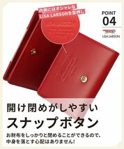 【新品・定価1.4万】LISA LARSON リサラーソン ラウンドファスナー三つ折り財布 LTLY-04 R_画像5