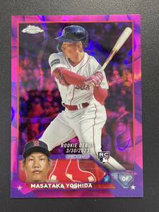 299枚限定 吉田正尚 2023 Topps Chrome PURPLE LAVA Refractor リフラクター 最新 Rookie Card Masataka Yoshida MLBカード