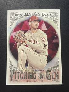 大谷翔平 2022 Topps Allen Ginter Pitching A Gem Shohei Ohtani MLBカード