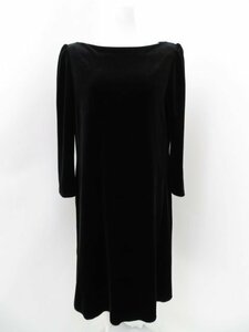 1円スタート♪　VELOUR NOIR　by FOXEY NEW YORK ドレス　コンフェッティ　39137　ベルブラック　18年　ベロア　40　中古A1　AP-104370