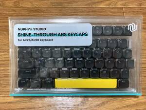 NuPhy キーキャップ SHINE-THROUGH ABS KEYCAPS ブラック Air75 Air96 V2 ロープロファイル 