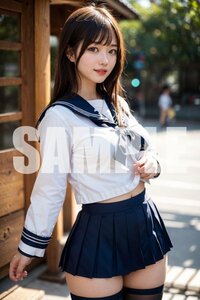 809【A4 高画質・高品質】ポスター アート AI美女 AI美少女 セクシー かわいい グラビア JK 制服 コスプレ 光沢用紙