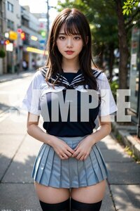 880 ★1円スタート☆1点物【A4 高画質・高品質】ポスター アート AI美女 AI美少女 セクシー かわいい グラビア JK 制服 コスプレ 光沢用紙