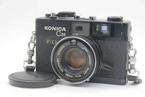 【返品保証】 コニカ Konica C35 FD ブラック Hexanon 38mm F1.8 コンパクトカメラ s4441