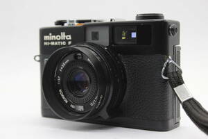 【返品保証】 ミノルタ Minolta Hi-Matic F Rokkor 38mm F2.7 コンパクトカメラ s4536
