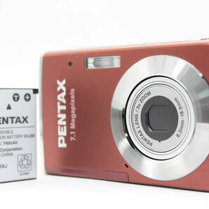 【美品 返品保証】 ペンタックス Pentax Optio M30 レッド 3x Zoom バッテリー付き コンパクトデジタルカメラ s5208の画像1