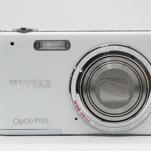 【返品保証】 ペンタックス Pentax Optio P80 ホワイト 4x Zoom バッテリー付き コンパクトデジタルカメラ s5209の画像2