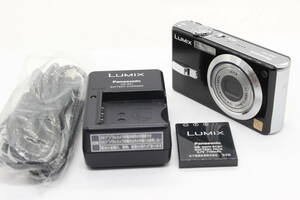 【美品 返品保証】 パナソニック Panasonic LUMIX DMC-FX7 ブラック バッテリー チャージャー付き コンパクトデジタルカメラ s5236