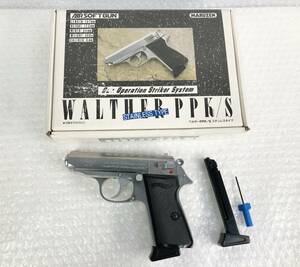 1208A【中古】MARUZEN マルゼン ワルサーPPK/S ステンレスタイプ WS6000 エアーソフトガン ▲WALTHER/ASGK/M002782/人気/箱付き