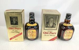 1208A【未開封】GRAND Old Parr グランド オールド パー スコッチウイスキー ２本 まとめ ▲12年/75cl/DE LUXE/43％/750ml/Whisky/箱付き