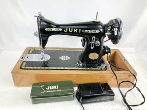 1219B【中古】JUKI ジューキ アンティーク ミシン 203 製番JN34971TT ▲ブラック/黒/ケース壊れ有/ハンドクラフト/人気/今回限りの出品