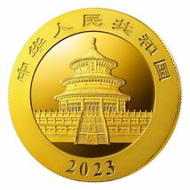 [保証書・カプセル付き] 2023年 (新品) 中国「パンダ」純金 3グラム 金貨_画像2