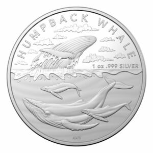 [保証書・カプセル付き] 2023年 (新品) オーストラリア「ザトウクジラ」純銀 1 オンス 銀貨