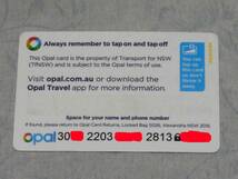 オーストラリア　　Opal card　(オパールカード）　残26.09豪ドル_画像2
