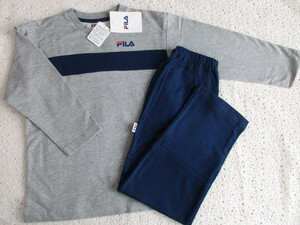 FILA 　新品　秋冬パジャマ（130）　本体綿100％　グレー　グンゼ