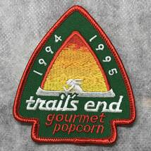 trail's end gourmet popcorn 1994-1995 ワッペン トレイルエンド ウィーバーポップコーンカンパニー_画像1