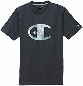 Champion(チャンピオン) 半袖Tシャツ UVカット 速乾 ベタつき軽減 スクリプトロゴ メンズ C3-TS320 ネイビー Mサイズ