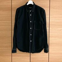 COMME des GARCONS HOMME DEUX ポリ縮絨シャツ コムデギャルソン オム ドゥ ステッチ YI CDG PLUS SHIRT BLACK PLAY JUNYA WATANABE MAN_画像1