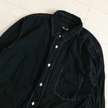 COMME des GARCONS HOMME DEUX ポリ縮絨シャツ コムデギャルソン オム ドゥ ステッチ YI CDG PLUS SHIRT BLACK PLAY JUNYA WATANABE MAN_画像6